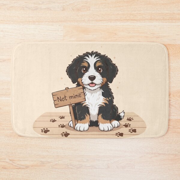 Item preview, Cute Dog Lying Challenge – Bernedoodle “That’s Not My Paw Print” Funny Dog Challenge designed and sold by The Real Life Symphony.