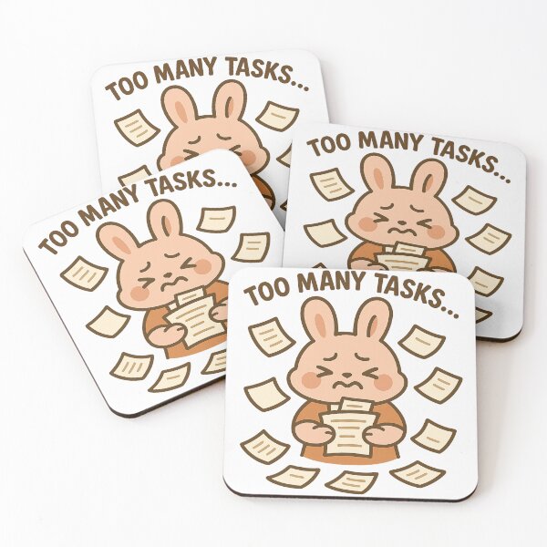 Item preview, Kawaii Bunny Overwhelmed Meme designed and sold by kimkosovo.