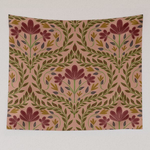Item preview, Folk Flowers At Dusk designed and sold by AmberAzbell.