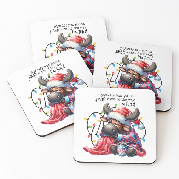 Item preview, Cute Christmas Moose in pajamas designed and sold by Chubbyunicorncreations.