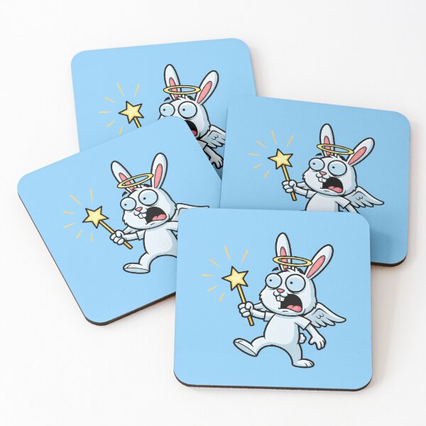 Item preview, Funny Panicked Angel Bunny Cartoon designed and sold by Animepic222.