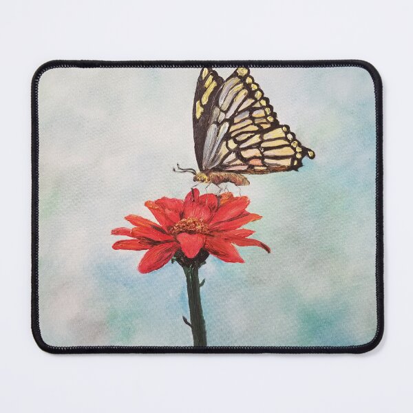Item preview, Gerbera Daisy with Swallowtrail Butterfly designed and sold by rokinronda.