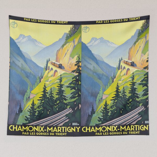 Item preview, Vintage Travel Poster Art Deco Style | Chamonix to Martigny by Roger Broders | Scenic Alpine Railway Journey designed and sold by artofuniverse.