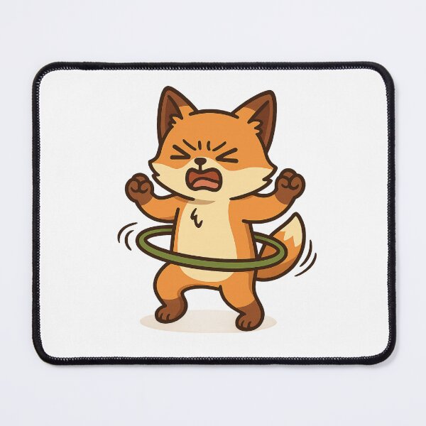 Item preview, Angry Hula Hoop Fox – Meme Cartoon Art designed and sold by kimkosovo.
