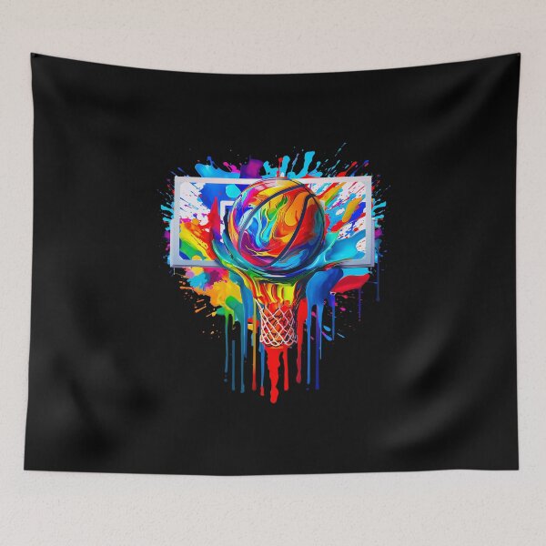 Item preview, Colorful Basketball Ball Tie Dye Splatter Slam Dunk Hoop Net designed and sold by MarianMartha.