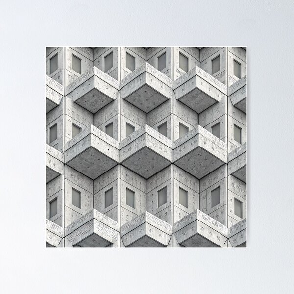 Item preview, Brutalist architecture pattern  designed and sold by Lucky 777.