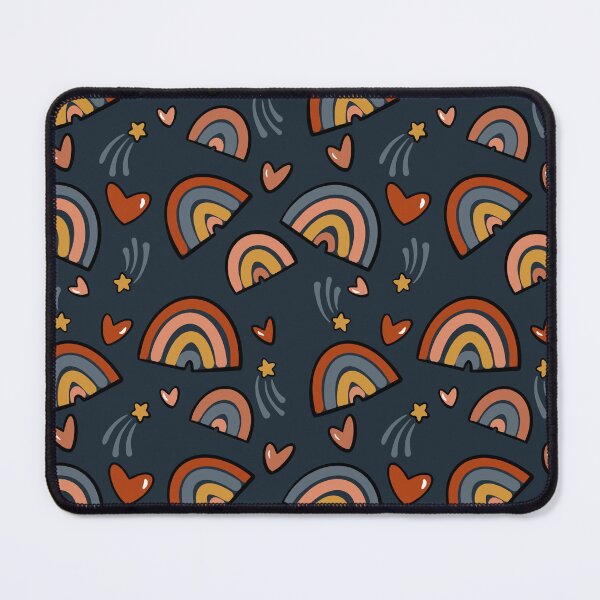Item preview, Rainbows, Hearts and Shooting Stars - navy  designed and sold by Willow & Grace Designs.