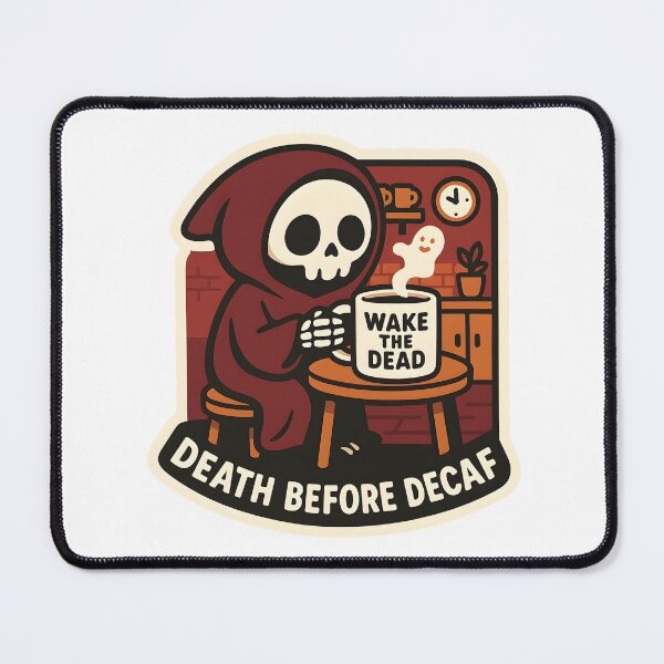 Item preview, Death Before Decaf! - Grim Reaper Coffee Addict designed and sold by Cheerioza.