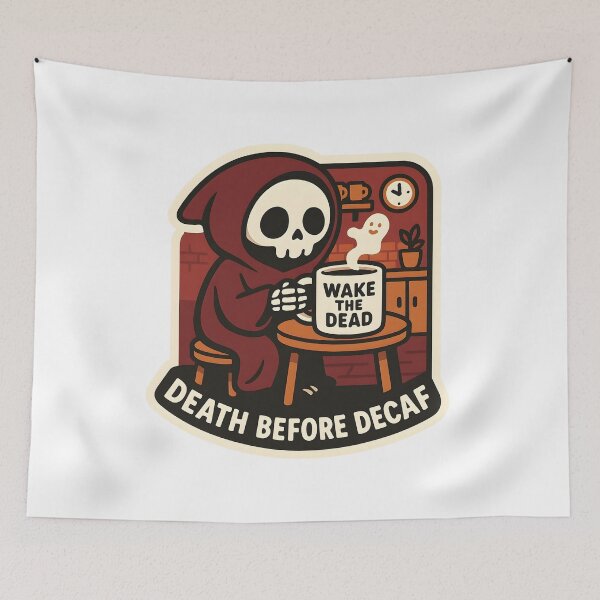 Item preview, Death Before Decaf! - Grim Reaper Coffee Addict designed and sold by Cheerioza.