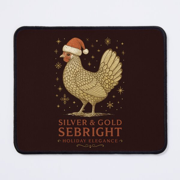 Item preview, Silver Sebright Chicken Christmas Design designed and sold by Meandmyshop.