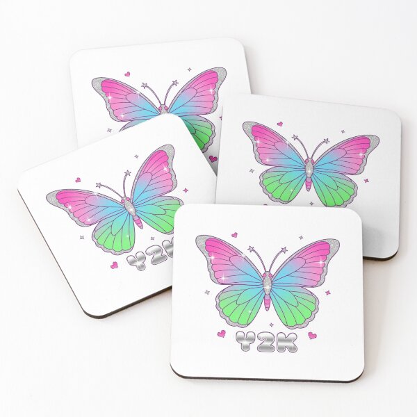 Item preview, Y2K Aesthetic Butterfly Glitter Crop Top - Retro 2000s Fashion Tee designed and sold by GeniePixel.