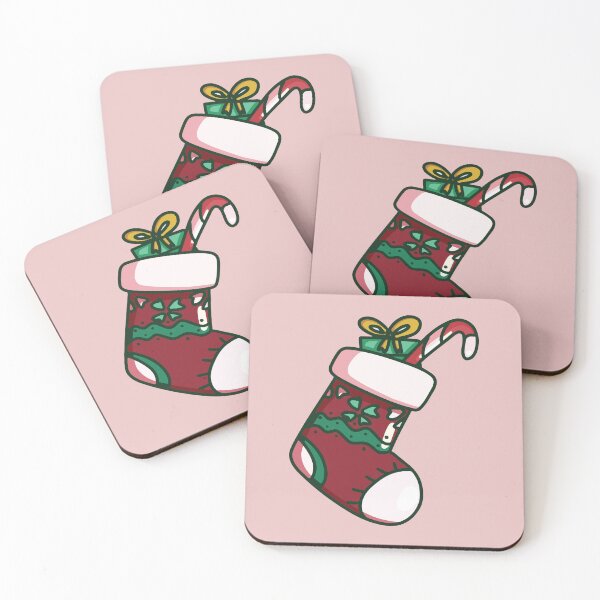 Item preview, Cute Christmas Stocking Illustration – Festive Holiday Art with Candy Cane & Gift designed and sold by Cuuut.design.