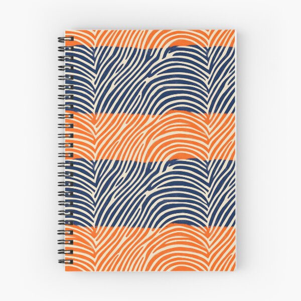 Item preview, Retro Wave Rhythm Zebra Aesthetic in Orange, Navy & Cream – Sunset Syncopation designed and sold by The Print Parlor.