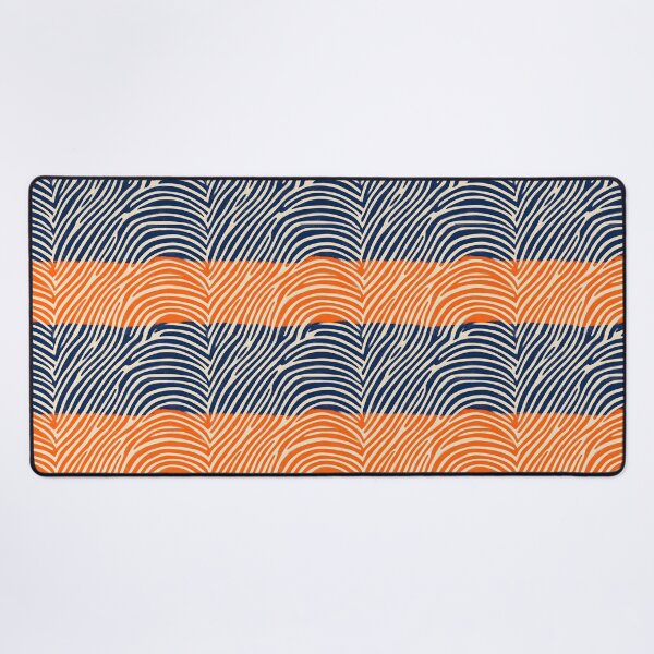 Item preview, Retro Wave Rhythm Zebra Aesthetic in Orange, Navy & Cream – Sunset Syncopation designed and sold by The Print Parlor.
