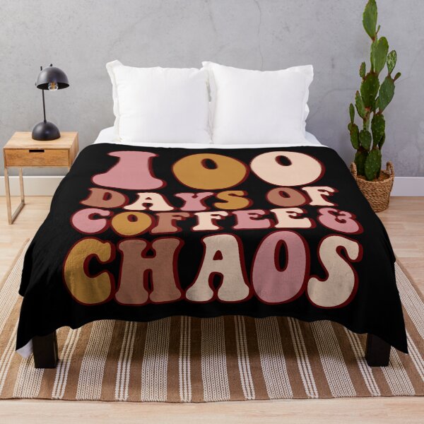 Item preview, 100 Days of Coffee & Chaos | Funny Teacher & Mom Life Coffee Quote | Retro School Milestone Design designed and sold by Alluka Brand.
