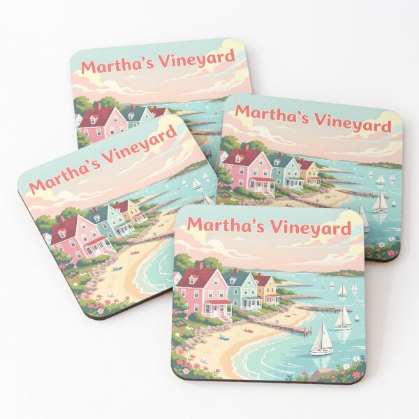 Item preview, Martha’s Vineyard, Massachusetts: Vintage-Style Painterly Travel Poster designed and sold by LSVart.