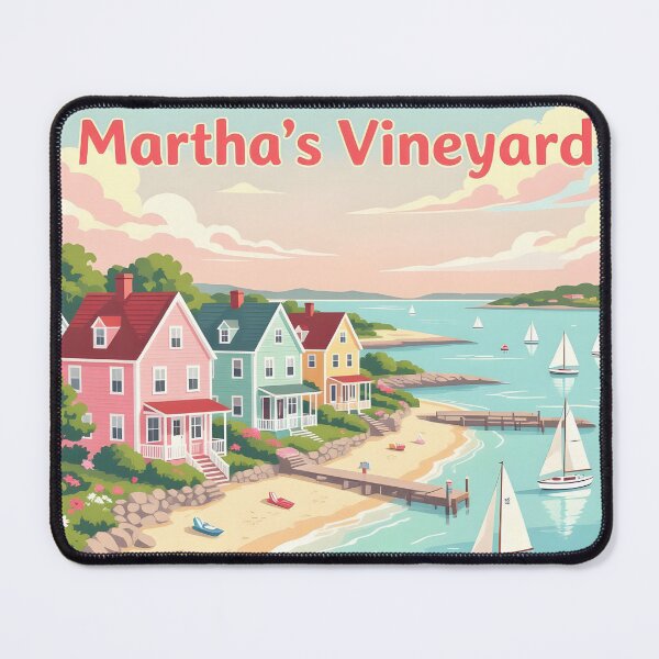 Item preview, Martha’s Vineyard, Massachusetts: Vintage-Style Painterly Travel Poster designed and sold by LSVart.