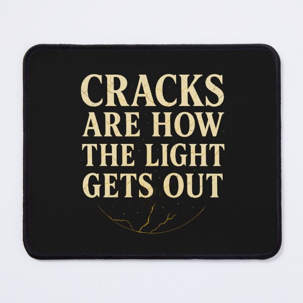 Item preview, Cracks Are How the Light Gets Out – Glowing Typography Design designed and sold by Laughprints.