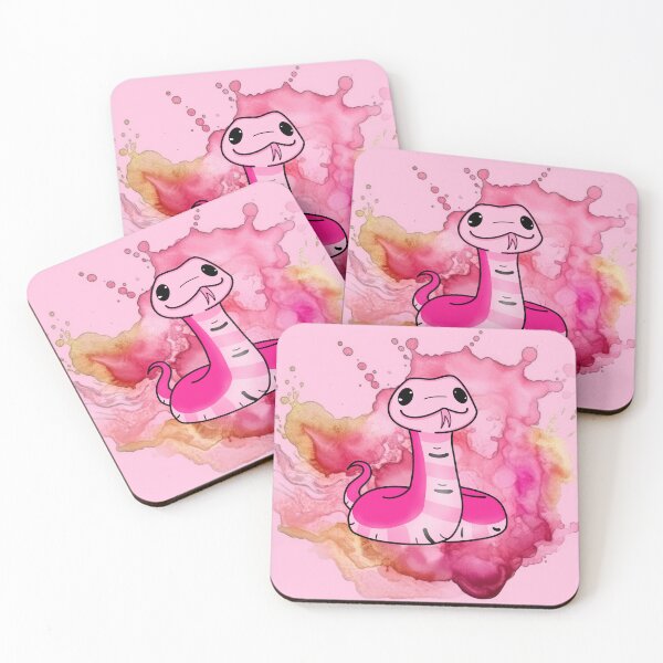 Item preview,  Pink Snake – Whimsical Watercolor Character designed and sold by MandiDaniDesign.