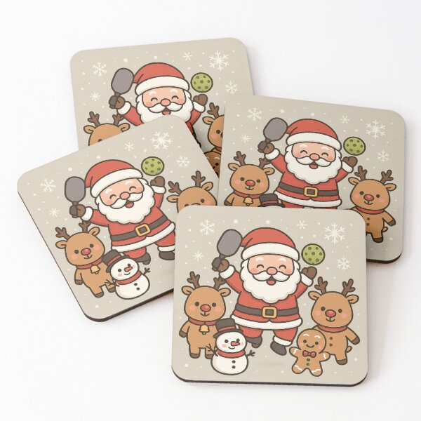 Item preview, Santa and Christmas Pickleball Crew designed and sold by Prints-by-Olaf.