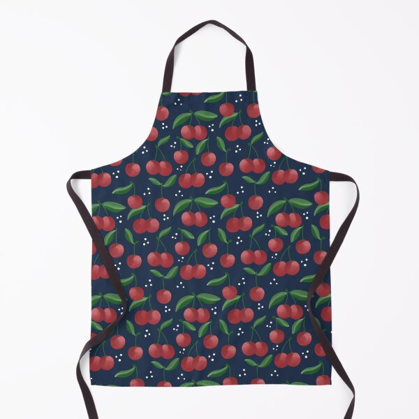 Item preview, Cherries! Navy designed and sold by Willow & Grace Designs.