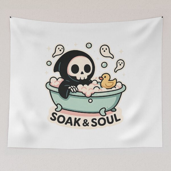 Item preview, Soak & Soul! - Cute Grim Reaper Bubble Bath designed and sold by Cheerioza.