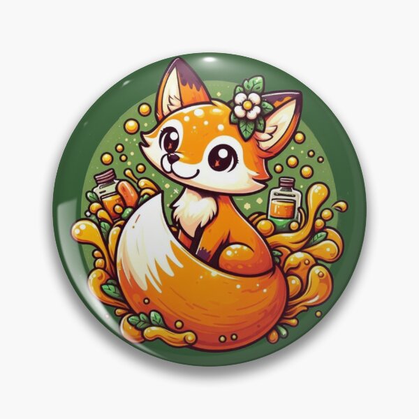 Item preview, Kawaii Potion Fox Herbal Elixir Art designed and sold by BigBlueArt.
