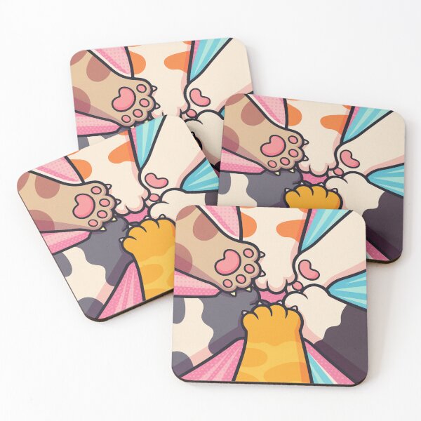 Item preview, Cat Paws in Pop Starburst designed and sold by Sauartsy.