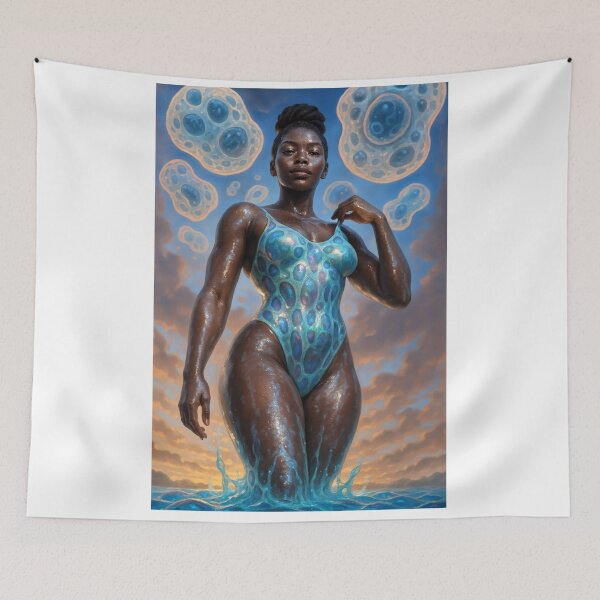 Item preview, African amoeba one-piece swimsuit   designed and sold by CathryneDelamort.