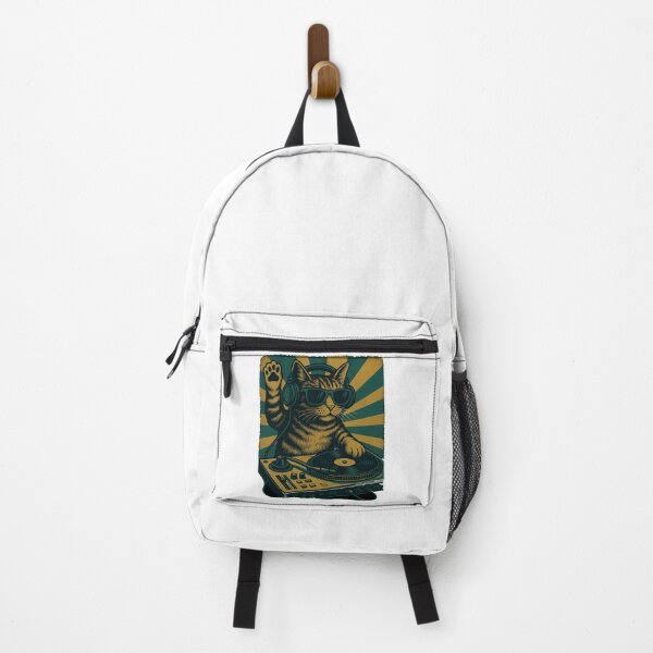 Item preview, DJ Cat Vintage Design – Cool Retro Music Kitty designed and sold by AvanasShop.
