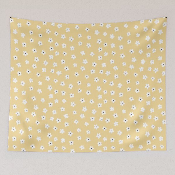 Item preview, Dainty White Floral butter yellow designed and sold by Willow & Grace Designs.