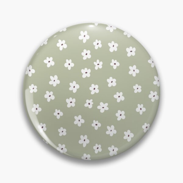 Item preview, Dainty White Floral sage green designed and sold by Willow & Grace Designs.