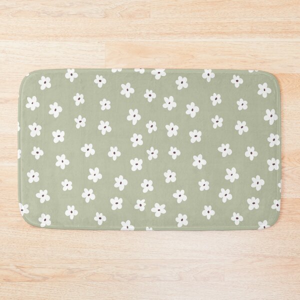 Item preview, Dainty White Floral sage green designed and sold by Willow & Grace Designs.