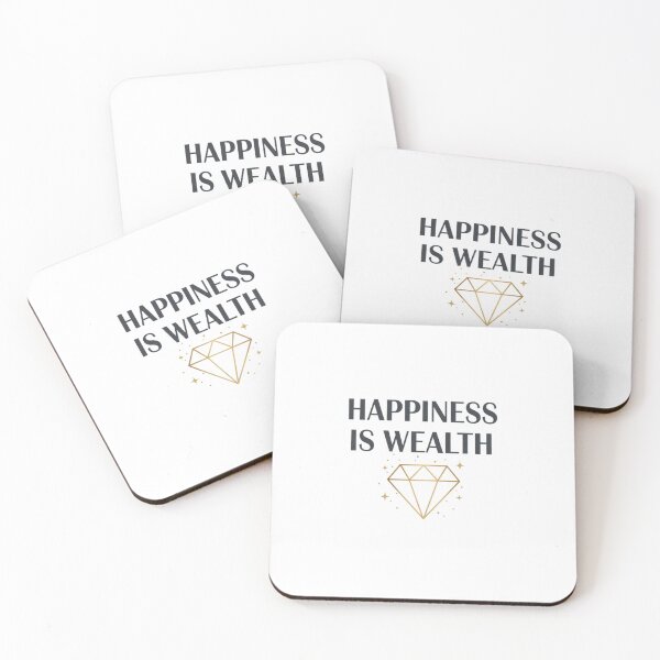 Item preview, HAPPINESS IS WEALTH T-shirt | Gratitude, Mental Health & Minimalist Chic Tee designed and sold by MINIMA.LIGN.