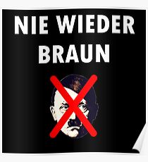 NEVER AGAIN BROWN Poster