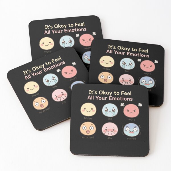 Item preview, It’s Okay to Feel All Your Emotions – Emotional Awareness Kawaii Design designed and sold by CuteOasis.