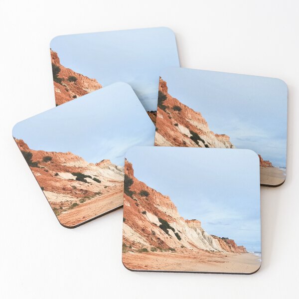 Item preview, Dramatic Algarve cliffs – white, ochre & red meet the sea designed and sold by TheArtofHeart.