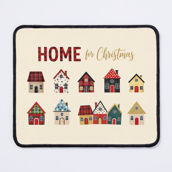 Item preview, Christmas Plaid Houses Set for Holiday Decor & Gifts designed and sold by SeGoArtDesign.