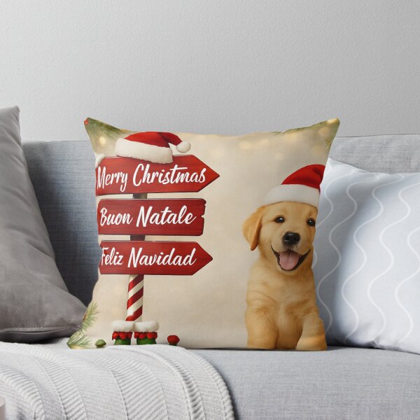 Artikelvorschau, Weihnachtsschild mit Golden-Retriever-Motiv entworfen und verkauft von GivingJoy.
