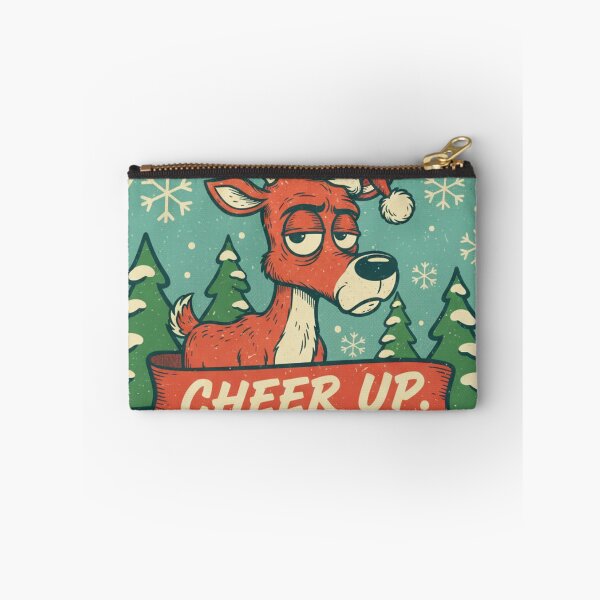 Item preview, Cheer Up It's Christmas - Funny Grumpy Reindeer Sarcastic Vintage. designed and sold by jheinart.