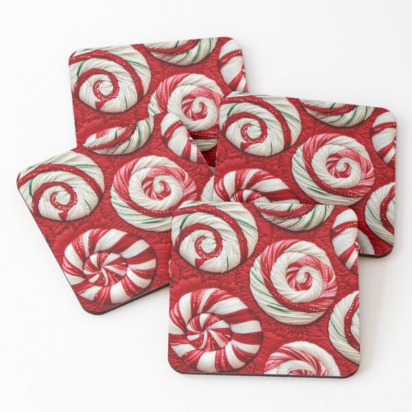 Item preview, Peppermint Swirl Candy Christmas Pattern – Red & White Holiday Texture designed and sold by MiraLumeStudio.