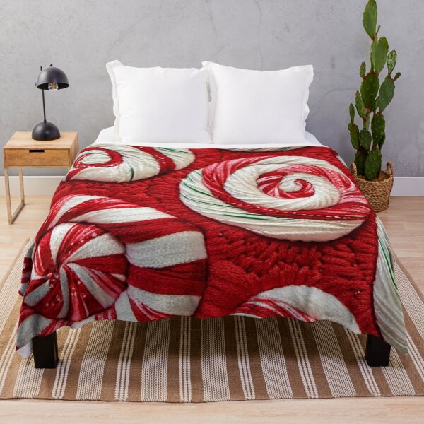 Item preview, Peppermint Swirl Candy Christmas Pattern – Red & White Holiday Texture designed and sold by MiraLumeStudio.