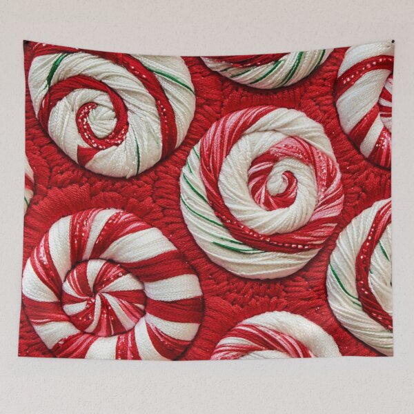 Item preview, Peppermint Swirl Candy Christmas Pattern – Red & White Holiday Texture designed and sold by MiraLumeStudio.