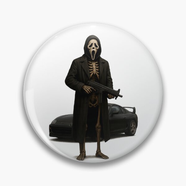 Item preview, Ghostface Skeleton with Supra — Gothic Streetwear Art designed and sold by FUIRY .