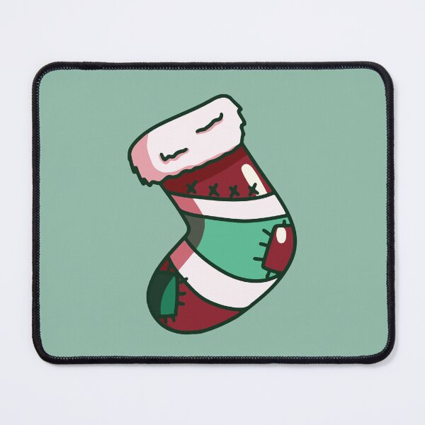 Item preview, Cozy Hand-Drawn Christmas Stocking Illustration – Patchwork Holiday Art designed and sold by Cuuut.design.