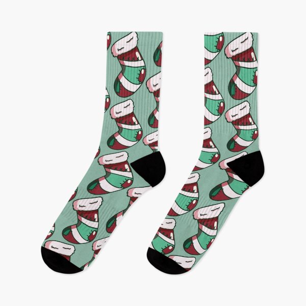 Item preview, Cozy Hand-Drawn Christmas Stocking Illustration – Patchwork Holiday Art designed and sold by Cuuut.design.
