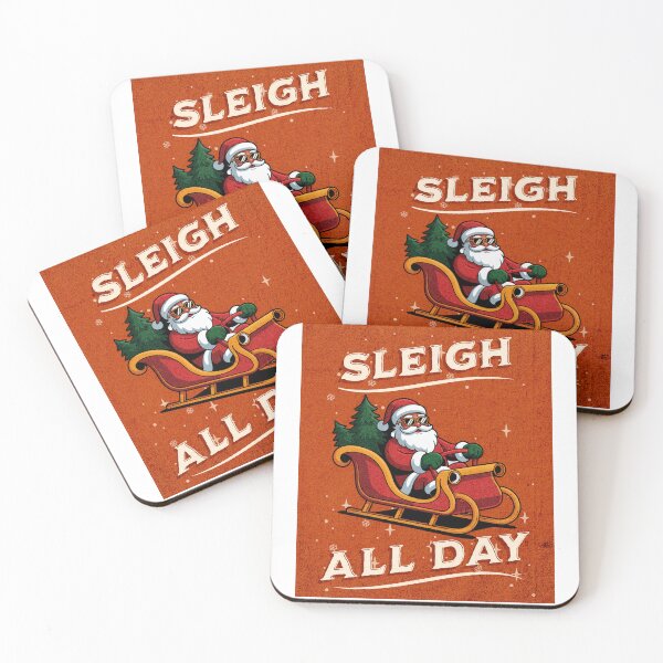 Item preview, Sleigh All Day – Cool Santa Retro Christmas Design designed and sold by RomeoSketches.
