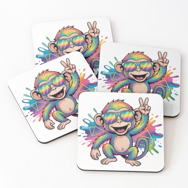Item preview, "Colorful Funky Monkey T-Shirt – Cartoon Pop Art Design" designed and sold by RBToper.