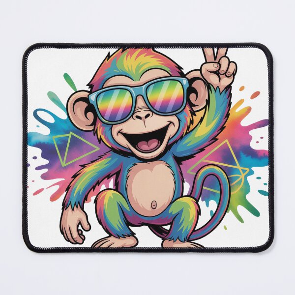 Item preview, "Colorful Funky Monkey T-Shirt – Cartoon Pop Art Design" designed and sold by RBToper.