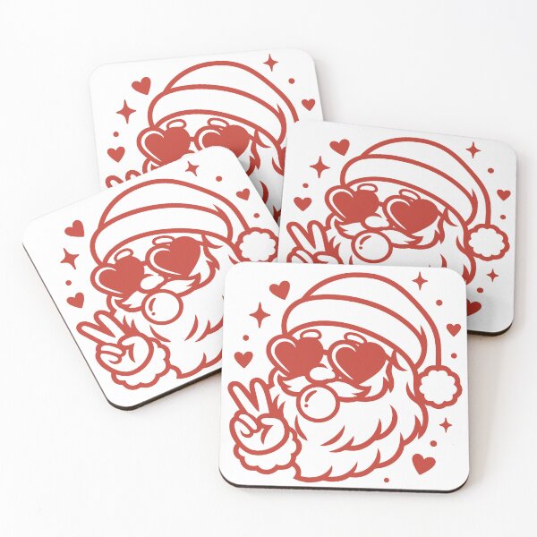 Item preview, Cute Retro Santa Bubble Gum | Funny Christmas Santa Peace Sign Design designed and sold by tatajef14.